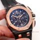 Japan Grade Clone Audemars Piguet Rose Gold Black Rubber Wrist watch (5)_th.jpg